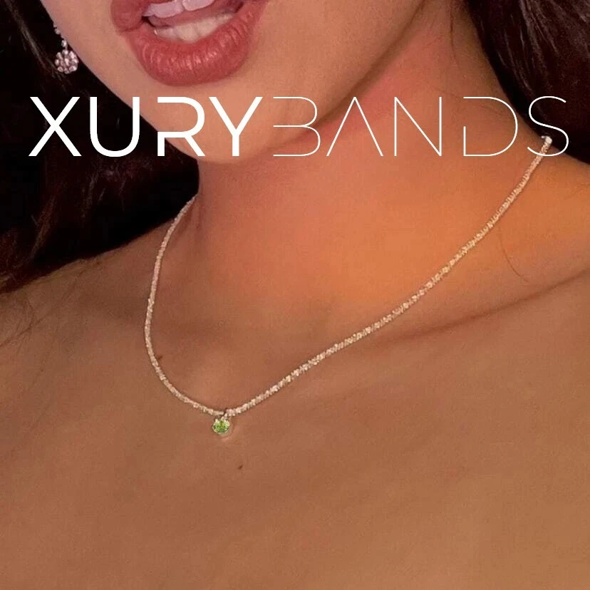 👑🤍💎Damen Halskette Smaragd💍💚 Luxus Funkelnde Halskette 🎀 Schmuck ✨💚 Gold - Bild 1 von 1