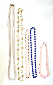 Fashion Beaded Necklaces Vintage Lot of 5 - Picture 1 of 6