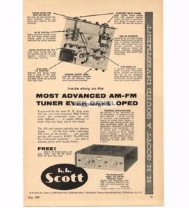 1956 H. H. Scott Model 330 AM/FM Tuner VINTAGE Print Ad - Picture 1 of 1