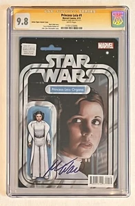 PRINCESS LEIA #1 ACTION FIGURE COVER • CGC SS 9.8 • SIGNED BY MARK WAID - Picture 1 of 2