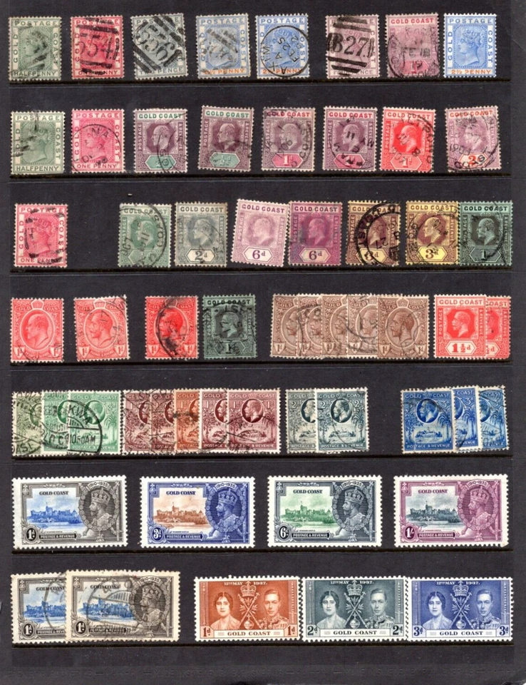 GOLD COAST GHANA 1884-1960s COLLECTION OF 200+ STAMPS MINT & USED MOSTLY MINT - Image 1 of 4