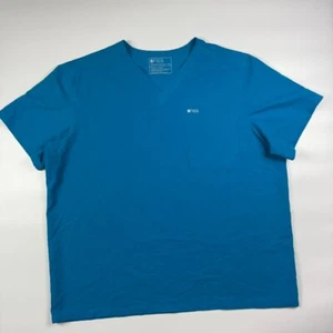 Blusa Médica Figs Para Hombre 3XL Azul Doble Bolsillo en el Pecho Manga Corta Cuello en V Pullover - Imagen 1 de 5