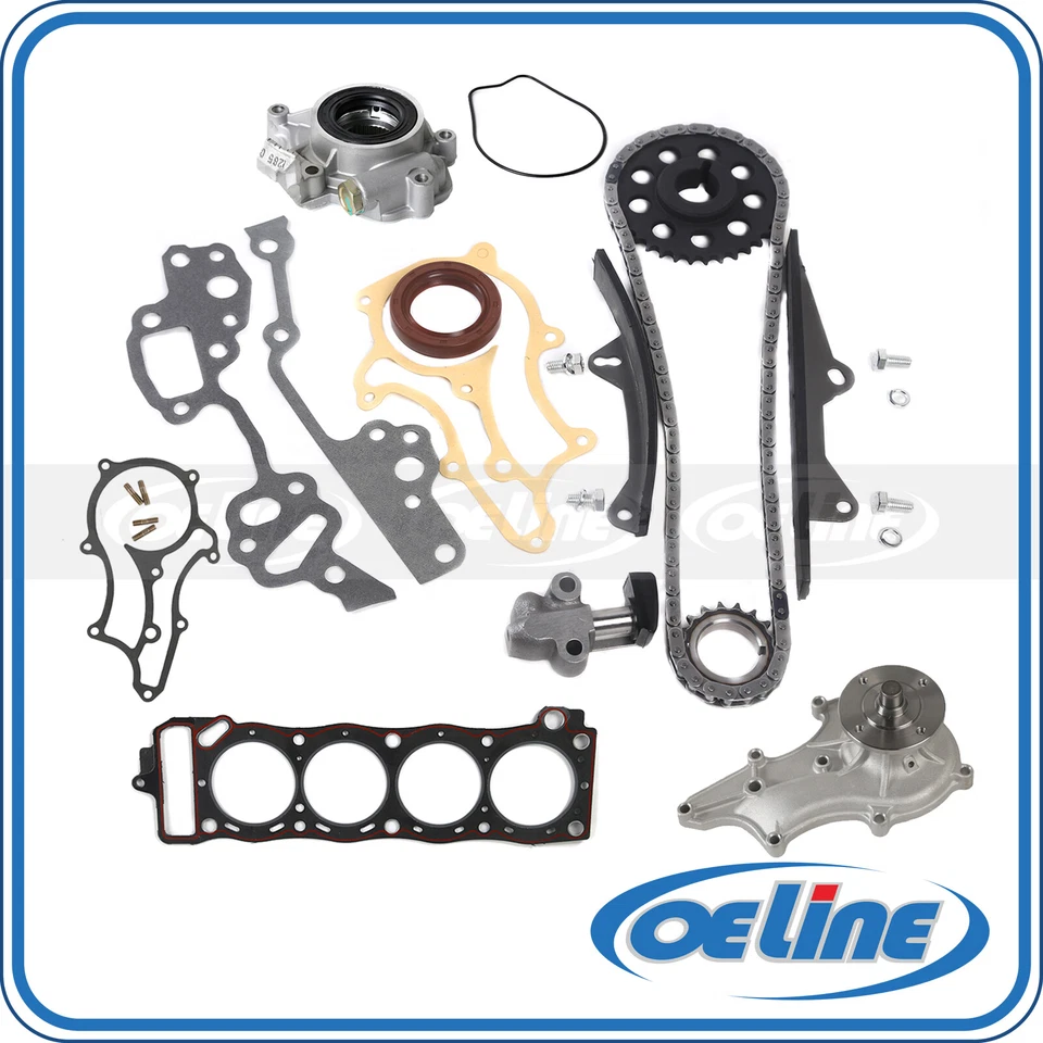 Fit 85-95 Toyota 4Runner Pickup 2.4L Timing Chain Kit Oil Water Pump Head Gasket - Изображение 1 из 4