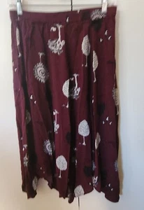 Nordstrom Caslon Bias Cut Viscose Skirt Maroon arbor Theme EUC SIZE Small  - Picture 1 of 5