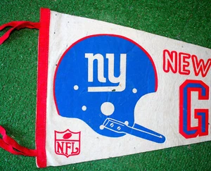 Vintage NY Gians One Bar Pennant NFL Football - Picture 1 of 2