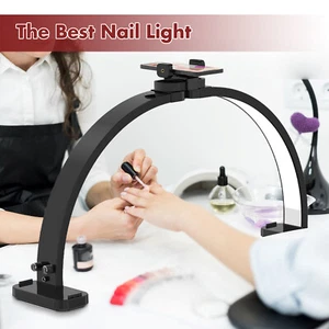 Upgraded 28-inch Foldable Half-Moon Lamp, LED Light for Manicure, Tattooing - Picture 1 of 6
