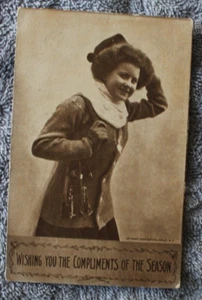 1909 gebrauchte Postkarte "Ergänzung der Saison" mit Briefmarke ~ 5,5"" x 4" - Bild 1 von 4