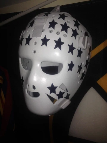 NHL HOCKEY GOALIE MASK HELMET VINTAGE GILLES GILBERT BOSTON BRUINS Cover