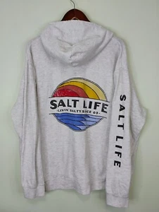 Salt Life Long Sleeve Hoodie Sweatshirt Size 2XL XXL Gray - Picture 1 of 9