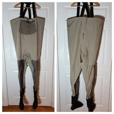 Simms Made in USA Gore-Tex Stockingfeet Waders Gray Mens Sz LK - Image 1 of 4