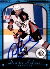 Dimitri Kalinin Signed Autographed 00/01 Topps Premier Plus card Buffalo Sabres