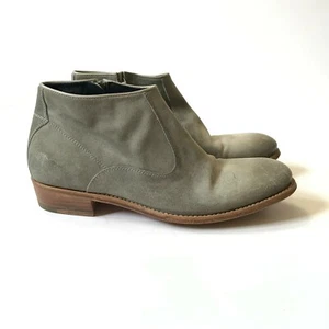 NDC Ankle Boots Booties Womens 38 Gray Suede Side Zip Tassel Handmade MINT Shoes - Picture 1 of 13