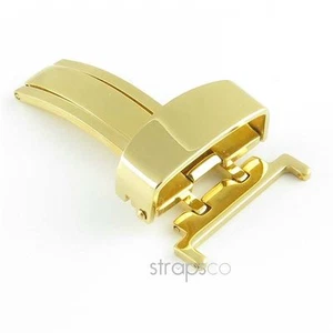 StrapsCo Single Fold Butterfly Deployment Clasp Watch Buckle pvd Stainless Steel - Picture 1 of 2