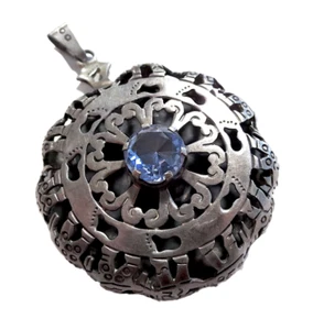 PERFUMER STERLING Large OPEN Work Pendant - VINTAGE - FINE - Picture 1 of 9