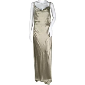 Diane Von Furstenberg Eden Storm Champagne Color Gown Dress Evening Sz 8 - Bild 1 von 6