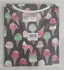 NEW Tafford Ice Cream Cone Scrub Top Women's L Medical Nurse Vet Hospital Lab  - Picture 1 of 2