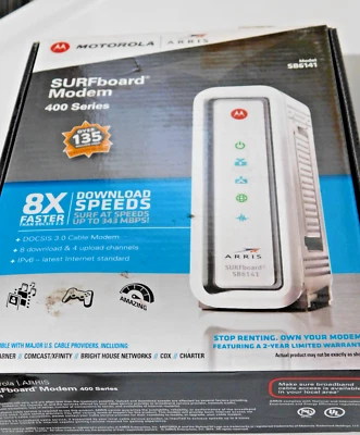ARRIS Surfboard Cable Modem SB6141 DOCSIS 3.0 Motorola NEW - Image 1 of 3