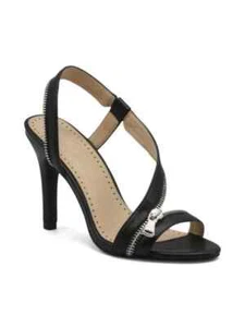 Adrienne Vittadini Black  Gabriella Zip Sandals Pumps Size 10 $125 - Picture 1 of 5
