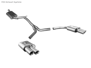 Sport Exhaust System Audi A4 B8 8K Quattro 2.0l Incl. S-LINE Per 2x90mm Double - Picture 1 of 3