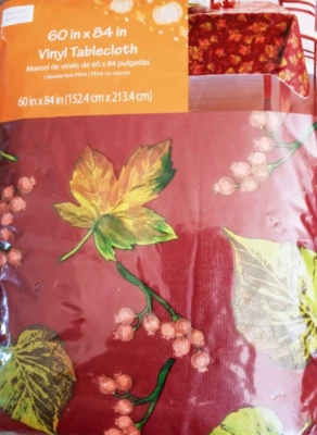 MAINSTAYS Rectangular 60" x 84" Autumnal Floral Vinyl Tablecloth - Image 1 of 4