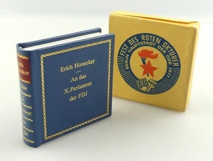 e12374 Minilibro con dedicatoria Egon Krenz al X Parlamento de la FDJ Erich Honecker - Imagen 1 de 10