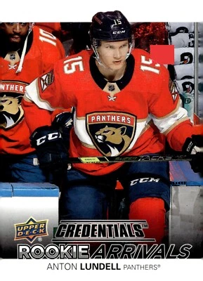 Anton Lundell - 2021-22 Upper Deck Credentials Rookie Arrivals Card #RA-11 - Image 1 of 2