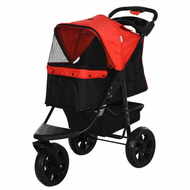 PawHut Folding Travel Pet Stroller