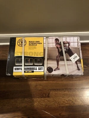 Gold's Gym Vinyl Dumbbell Weightlifting Set, 40 lbs - Brand New - Fast Shipping - Image 1 of 4