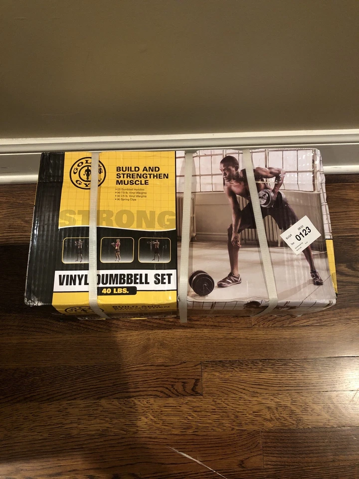 Juego de levantamiento de pesas con mancuernas de vinilo Gold's Gym, 40 libras - Nuevo - Envío rápido Foto 1 de 4