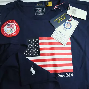 NUEVO Polo Ralph Lauren Grande 2020 Equipo Olímpico EE. UU. Manga Corta Polo Azul Marino - Imagen 1 de 12