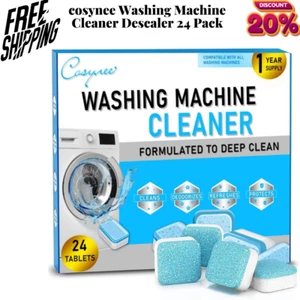 Washing Machine Cleaner Descaler 24 Pack - Deep Cleaning Tablets For HE Front - Picture 1 of 7