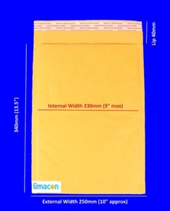 Padded Envelopes 250 x 340mm Bubble Mailer Postal Bags Self Seal Bubble Envelope - Picture 1 of 3