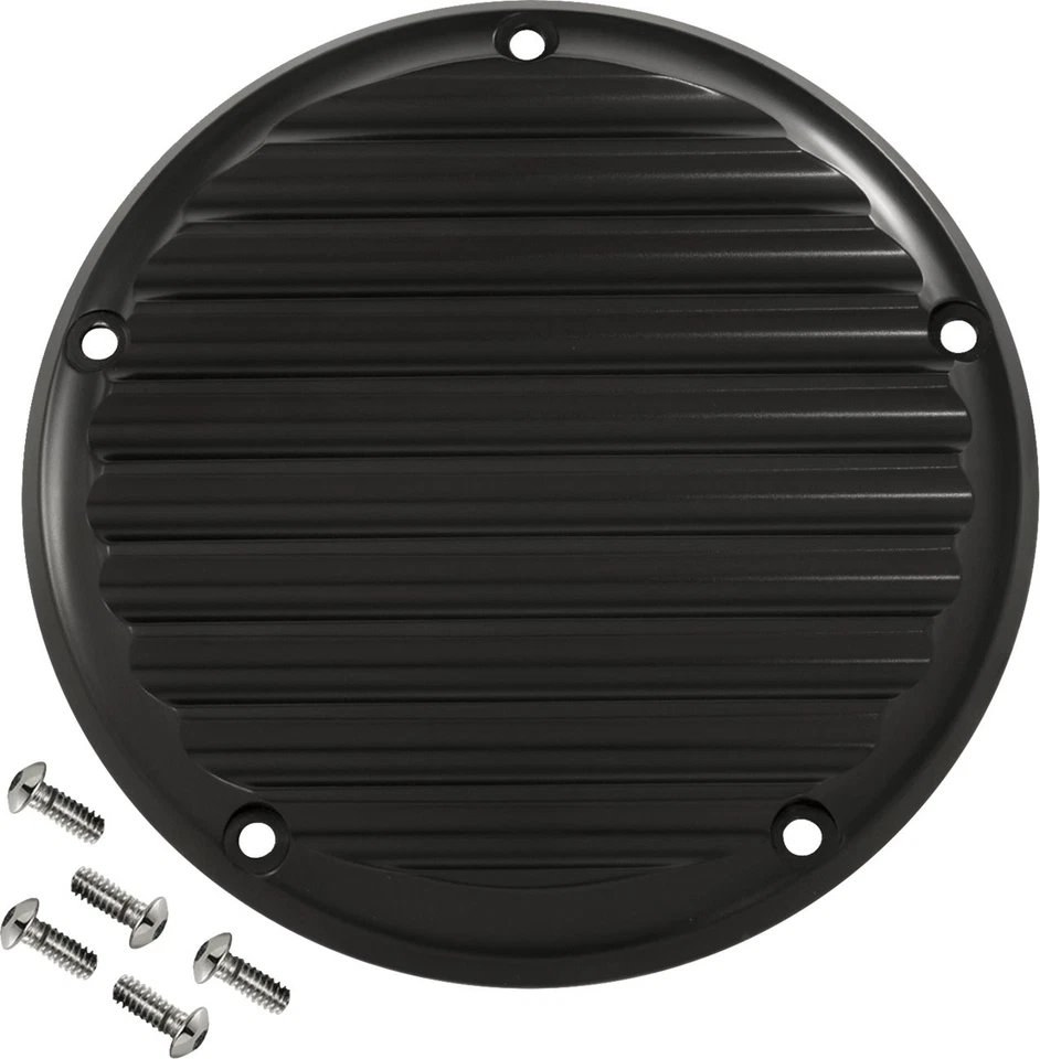 Joker Machine 5 Hole Finned Derby Cover | Black (06-965-1) - Image 1 of 1