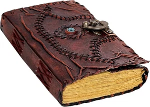 Vintage Hocus Pocus Book of Spells Leather Journal Evil Eye Diary Book Gift 5X7" - Picture 1 of 5