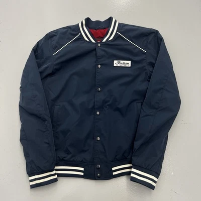 Chaqueta Indian Motorcycles Para Hombre Roja Forro Acolchado Bombardero Azul Montar Talla Pequeña Foto 1 de 4