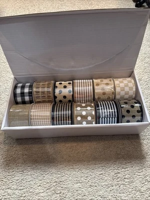 Every Day Ribbon 2.5” X 10 Yards A Lot Of 12 Wired High-End Ribbon - Image 1 of 4