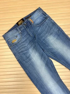 Superdry Jeans W32 L32 Blue Men's Copper Black Demin Super Skinny Zip Fly Mid - Picture 1 of 13