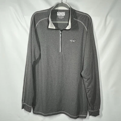 Camisa recta con cremallera 1/4 para hombre XL pulóver con cuello LS golf susurro gris roca Foto 1 de 4