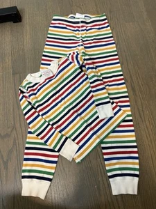 Pigiama Hanna Andersson 130 US 8 pantaloni a righe colorate manica lunga - Foto 1 di 12