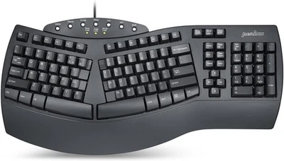 Teclado ergonómico dividido ergonómico con cable Perixx Periboard-512 reposamanos negro Foto 1 de 4