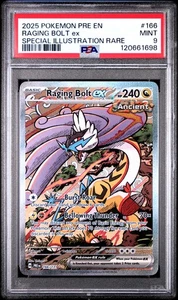 PSA 9 Raging Bolt Ex Special Illustration 166 2025 Prismatic Evolutions 1698 - Picture 1 of 2