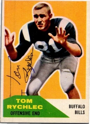 1960 -Tom Rychlec- Fleer Autograph/Signed/Auto Football Card #85 Bills - Image 1 of 2