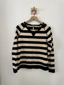 Suéter Pullover a Rayas para Mujer Hanna Andersson Crema y Negro Pequeño - Imagen 1 de 6