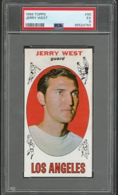 1969-70 Topps Jerry West #90 PSA 5 HOF Los Angeles Lakers - Image 1 of 2