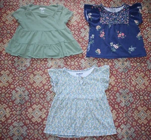 Lot of 3 Girls OshKosh B'gosh Spring Summer Shirt Top Blouse 5T 5A Cotton NWOT - Picture 1 of 24