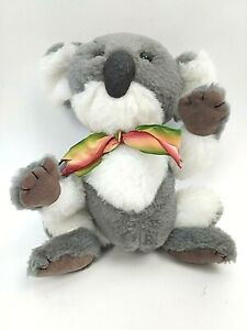Koala Grey White Stuffed Plush Sitting Bear 9" Br Paws & FeetToy Lovable Fluffy