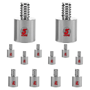 5-Kern Mikrofon Ständer Adapter 12 Stück 5/8 Buchse - 1/4 Zoll Stecker Schraubverbinder - Bild 1 von 7