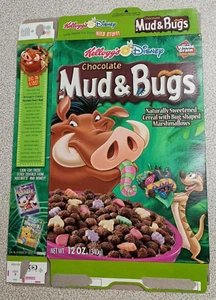 2002 Kellogg’s Disney Mud & Bugs Cereal Box Vintage Lion King Food Flat Empty - Picture 1 of 4