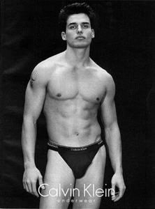 NIB RARE VINTAGE Calvin Klein Men's Ribbed Sport Brief Black Small U2100 - Picture 1 of 8