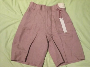 NWT- Perry Ellis- Tan Taupe Brown Elastic Waist Linen Shorts- Pants Boys Size 4T - Picture 1 of 5